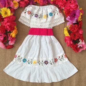 mexican flower girl dress